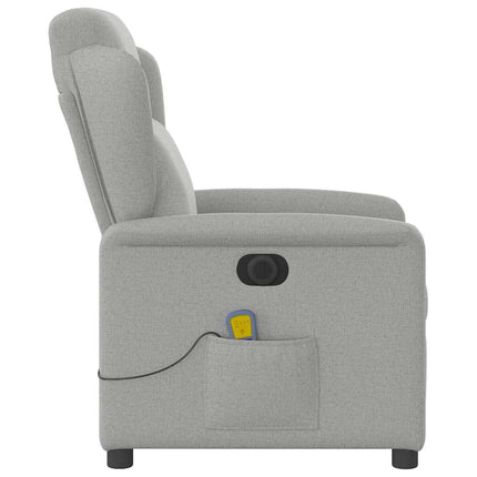Elektrisk massagefåtölj molngrå tyg
