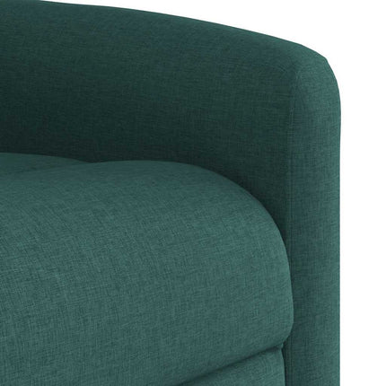 Reclinerfåtölj med uppresningshjälp mörkgrön tyg