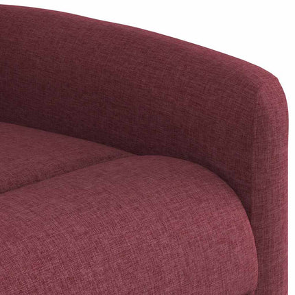 Elektrisk reclinerfåtölj vinröd tyg