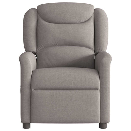 Elektrisk reclinerfåtölj taupe tyg