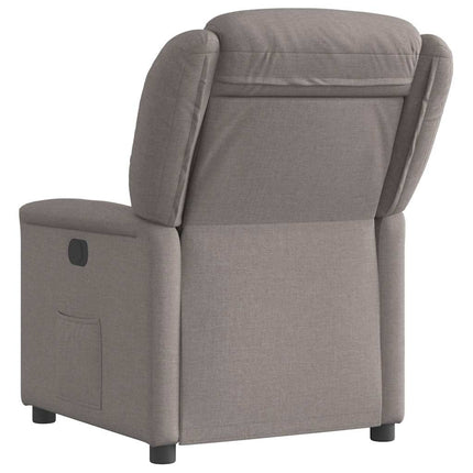 Elektrisk reclinerfåtölj taupe tyg