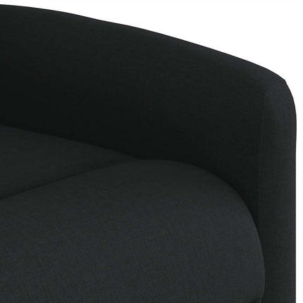 Reclinerfåtölj med uppresningshjälp svart tyg