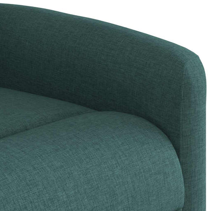 Massagefåtölj med uppresningshjälp mörkgrön tyg