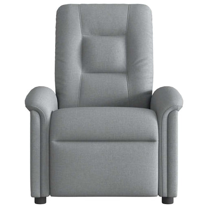 Elektrisk reclinerfåtölj ljusgrå tyg