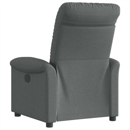 Elektrisk reclinerfåtölj mörkgrå tyg