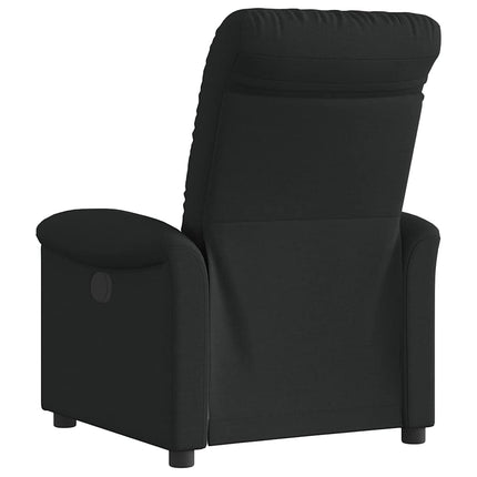 Elektrisk reclinerfåtölj svart tyg