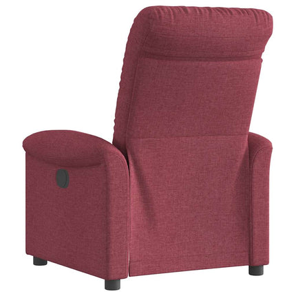 Elektrisk reclinerfåtölj vinröd tyg
