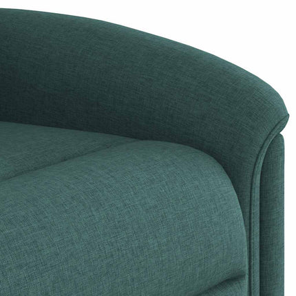 Elektrisk reclinerfåtölj mörkgrön tyg