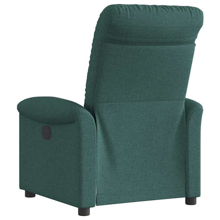 Elektrisk reclinerfåtölj mörkgrön tyg