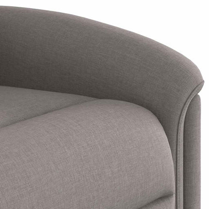 Elektrisk reclinerfåtölj taupe tyg