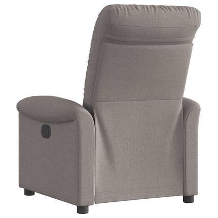 Elektrisk reclinerfåtölj taupe tyg