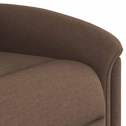 Elektrisk massagefåtölj brun tyg