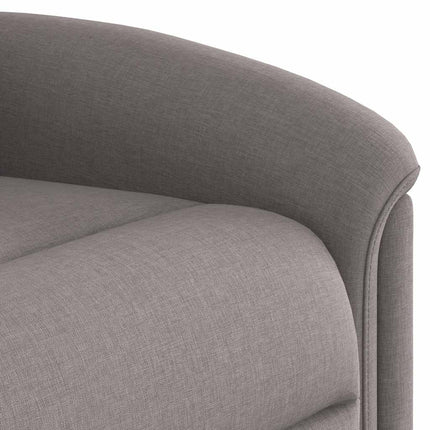 Elektrisk massagefåtölj taupe tyg