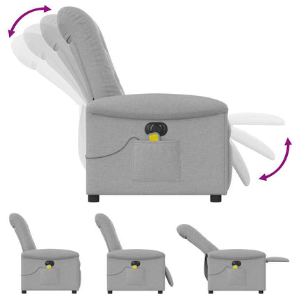 Elektrisk massagefåtölj molngrå tyg