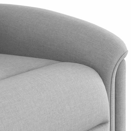 Reclinerfåtölj med uppresningshjälp molngrå tyg