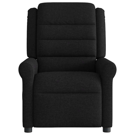 Elektrisk reclinerfåtölj svart tyg