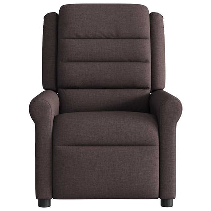 Elektrisk reclinerfåtölj mörkbrun tyg
