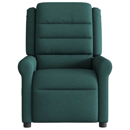 Elektrisk reclinerfåtölj mörkgrön tyg