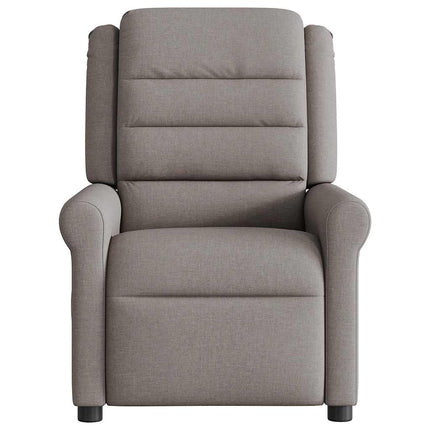 Elektrisk reclinerfåtölj taupe tyg