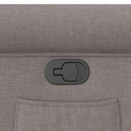 Reclinerfåtölj med uppresningshjälp taupe tyg