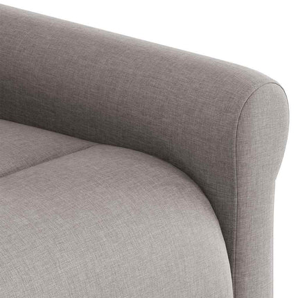 Elektrisk massagefåtölj med uppresningshjälp taupe tyg