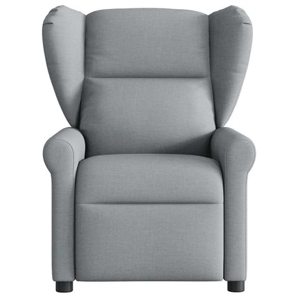 Elektrisk reclinerfåtölj ljusgrå tyg