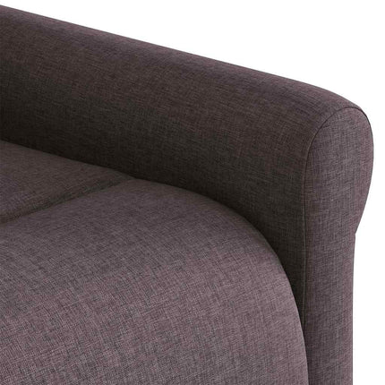 Elektrisk reclinerfåtölj mörkbrun tyg