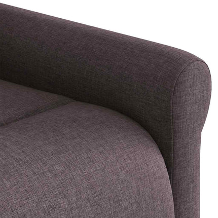 Elektrisk massagefåtölj mörkbrun tyg