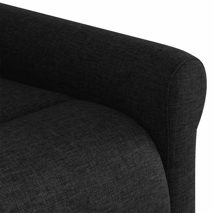 Reclinerfåtölj med uppresningshjälp svart tyg