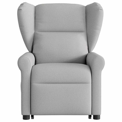 Reclinerfåtölj med uppresningshjälp molngrå tyg
