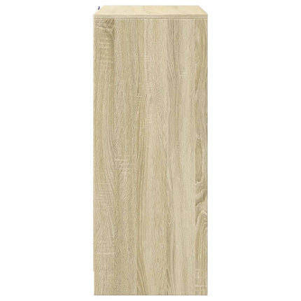Skänk med LED sonoma-ek 77x34x85 cm konstruerat trä