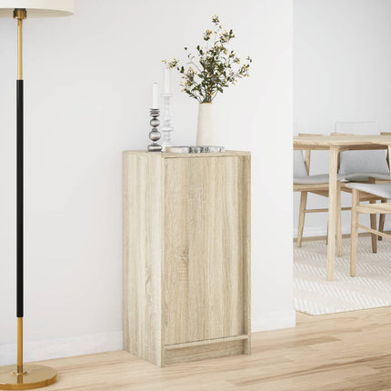 Skänk med LED sonoma-ek 42,5x34x85 cm konstruerat trä