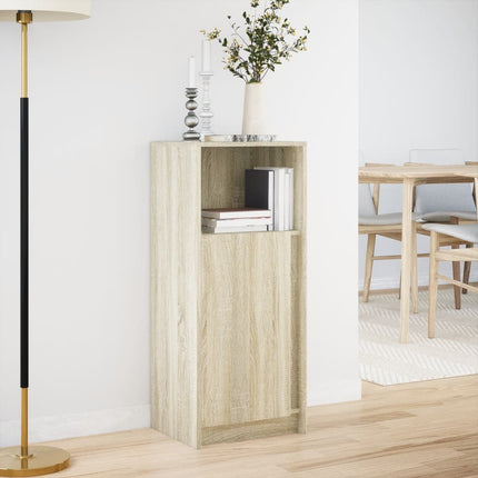 Skänk med LED sonoma-ek 42,5x34x100 cm konstruerat trä