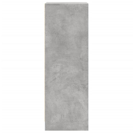 Skänk med LED betonggrå 42,5x34x100 cm konstruerat trä