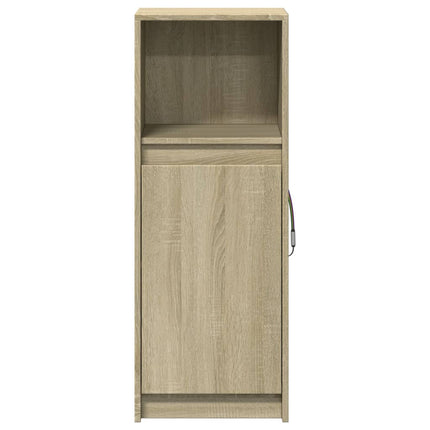 Skänk med LED sonoma-ek 38x34x100 cm konstruerat trä
