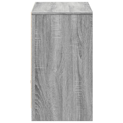 Tv-bänk med LEDs grå sonoma 91x34x61 cm konstruerat trä