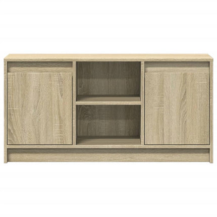 Tv-bänk med LEDs sonoma-ek 100x34x50 cm konstruerat trä