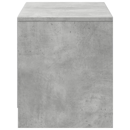 Tv-bänk med LEDs betonggrå 97x34x40 cm konstruerat trä