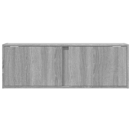 Väggmonterad tv-bänk LED grå sonoma 100x31x35 cm