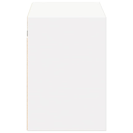 Väggmonterad tv-bänk LEDs vit 100x31x45 cm