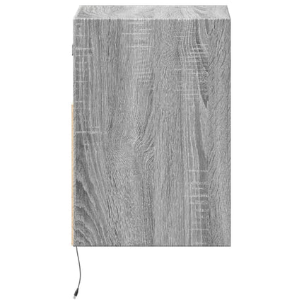 Väggmonterad tv-bänk LED 2 st grå sonoma 41x31x45 cm