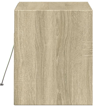 Väggmonterad tv-bänk LED sonoma-ek 80x31x35 cm