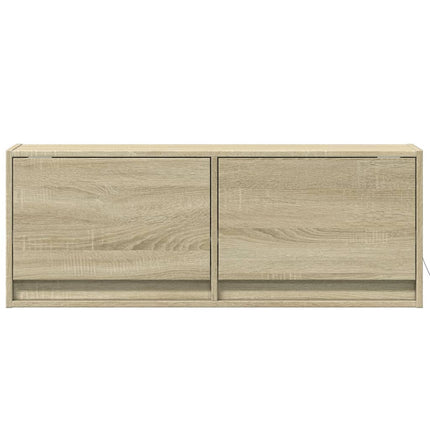 Väggmonterad tv-bänk LED sonoma-ek 100x31x35 cm