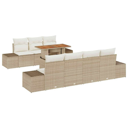 Trädgårdsoffset 8 st Beige och gräddfärgad