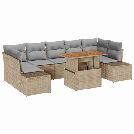 Trädgårdsoffset 8 st Beige och Grå