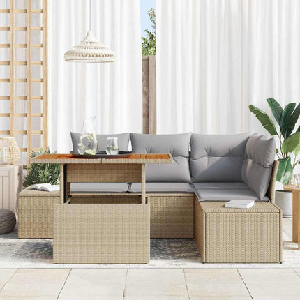 Trädgårdsoffset 5 st Beige och Grå