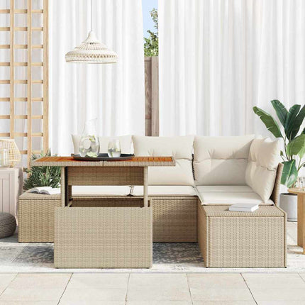 Trädgårdsoffset 5 st Beige och gräddfärgad