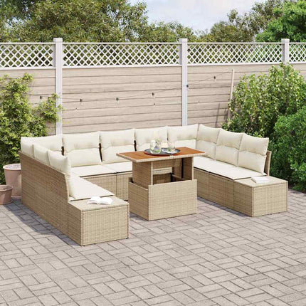 Trädgårdsoffset 10 st Beige och gräddfärgad