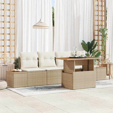 Trädgårdsoffset 5 st Beige och gräddfärgad
