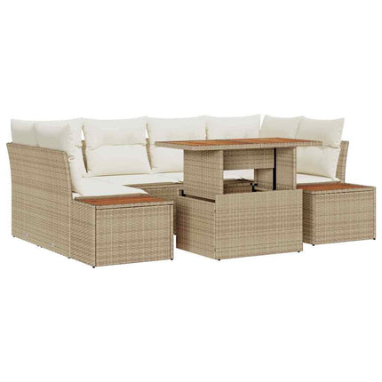 Trädgårdsoffset 9 st Beige och gräddfärgad